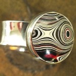 Fordite ring by James Blanchard on Etsy.com. Photo credit: James Blanchard