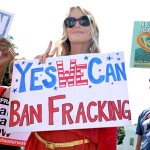 Daryl Hannah at a Washington, D.C., anti-fracking rally in August. Photo credit: Getty Images