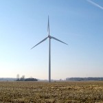 A wind turbine in Bowling Green, OH. Photo credit: Justin Zollars/Public News Service