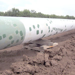 The line fill comes weeks after an investigation revealing potentially dangerous anomalies such as dents, faulty welding and exterior damage that could lead to pipeline ruptures, tears and spills. Photo credit: Public Citizen
