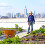 Geoff Lawton at Brooklyn Grange Rooftop Farm. Photo credit: The Permaculture Research Institute