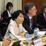 From Left: Bruno Oberle, Swiss State Secretary of the Environment, Naoko Ishii, CEO & Chairperson of the GEF, and Joachim von Amsberg, Vice President for Concessional Finance and Global Partnerships in the World Bank Group