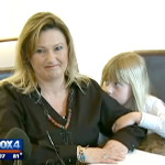 Lisa Parr and her daughter, Emma, are pictured in 2011. This week, the family was awarded about $3 million in the nation's first fracking trial. Video screenshot: Fox 4