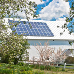 Solar panels on a barn on a Vermont farm. Photo courtesy of Shutterstock