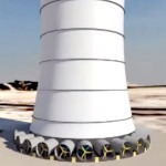 This rendering from a company video provides an idea of what the Solar Wind Downdraft Tower might look like when it is constructed in the coming years. Video screenshot: Solar Wind Energy Tower