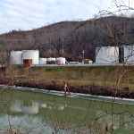 The facility where the spill occurred is owned by Freedom Industries and sits on the banks of the Elk River. Photo credit: Democracy Now!