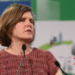 Dr. Sandra Steingraber speaking at the New Environmentalism Summit in Brussels, Belgium. Photo credit: HEAL on flickr.