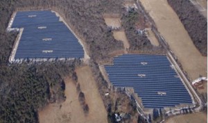 The 4.8-MW and 3.6-MW arrays in Franklin, Massachusetts. 