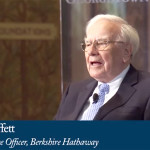 One of the wealthiest men in the U.S., Warren Buffett said Monday that he would double his renewable energy investments. Video screenshot: Georgetown University/YouTube