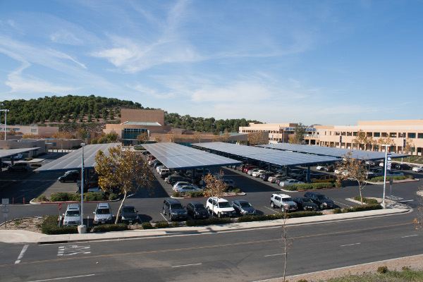 M Bar C installed carports at Northwood High School in Irvine, Calif., part of a six-site job for the school district.