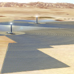 A rendering of the Palen Solar Thermal Power System. Photo credit: BrightSource Energy