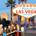 Elected officials and project leaders flip the switch of the 